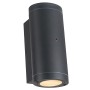 Ovale, anthrazitfarbene LED`s light Außenwandleuchte mit 2 Leuchten für den Außenbereich.