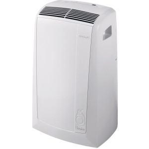 Weißes DeLonghi PAC N82 ECO Klimagerät für Räume bis 80 m³.