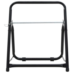 vidaXL Schlauchwagen 48 cm 45 kg Schwarz Pulverbeschichteter Stahl 156041