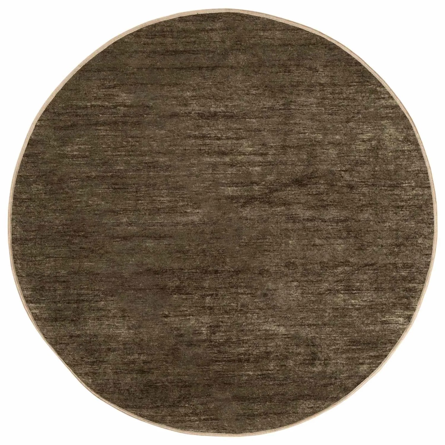 vidaXL Teppichläufer MARSA Waldgrün Ø 120 cm Polyester und PVC 42023159