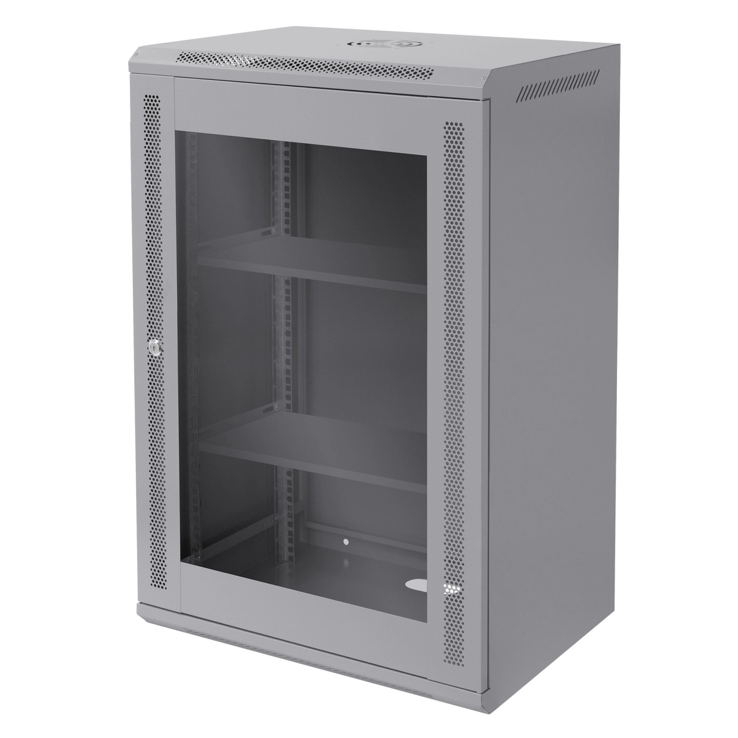 ECD Germany Netzwerkschrank 18HE Serverschrank 19 Zoll Grau 60x90x45cm