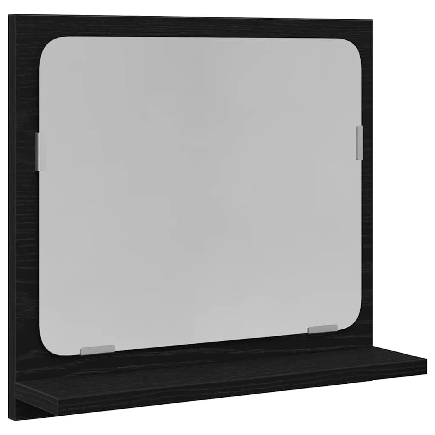 vidaXL Badspiegel Schwarz Eichen-Optik 40x10,5x37 cm Holzwerkstoff 862524