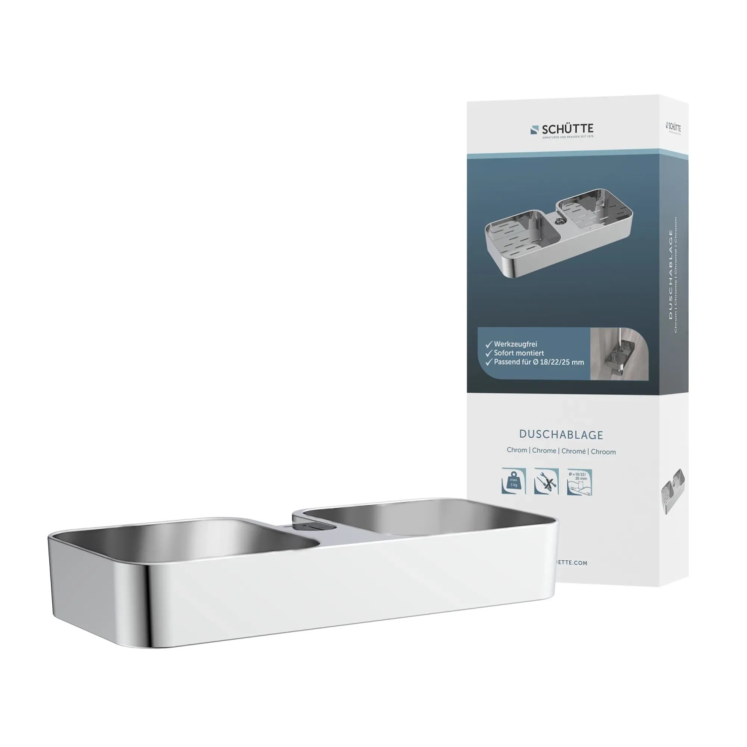 Schütte Duschablage für Brausestange Chrom