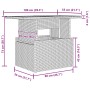 vidaXL Garten Essgruppe 5-tlg, schwarz-braun, Maße: 100x55x73cm, aus Poly-Rattan, Stahl und Akazienholz.
