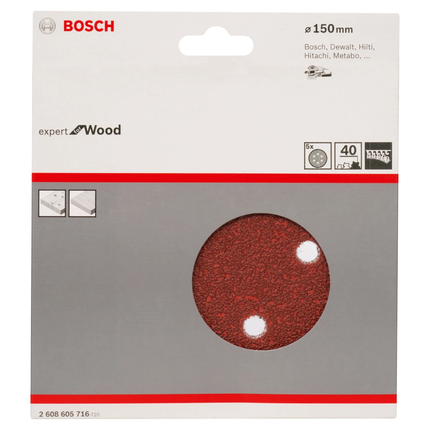 Bosch Schleifblatt EfWP K40 Ø 150 mm_2