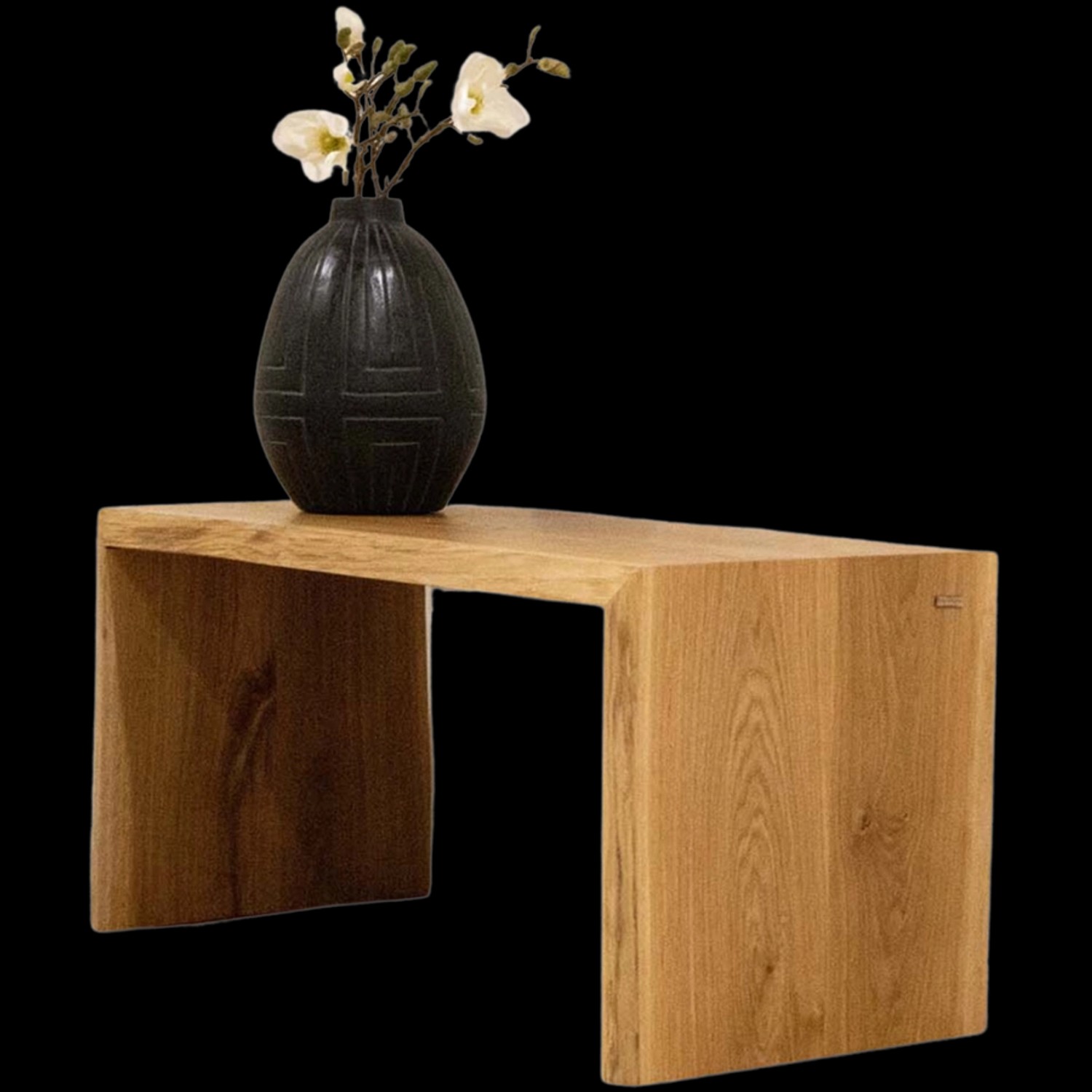 holz4home Massivholz Hocker Bank aus Eiche mit Baumkante M günstig online kaufen