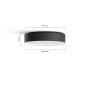 Schwarze Philips Hue Enrave S Deckenleuchte mit Dimmer, White Ambiance, 950 lm.