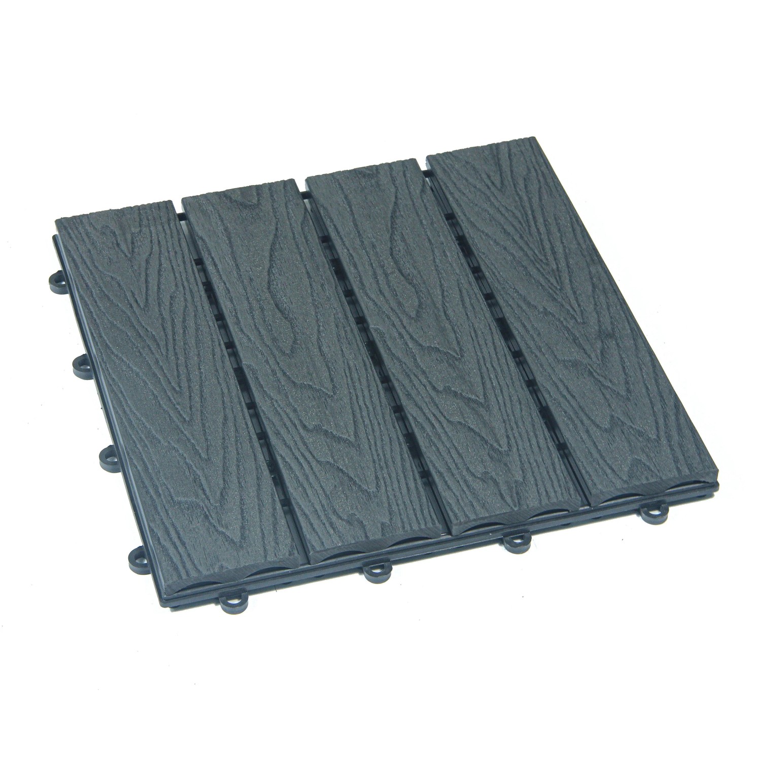 Home Deluxe WPC-Klickfliesen Bavaro Premium Anthrazit 2,5 m²
