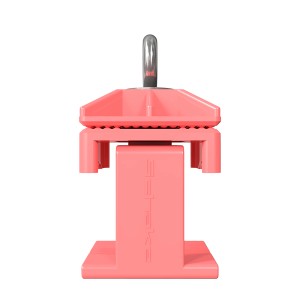 Rote Schake Schilderklemme aus Kunststoff ohne Ösen und Haken für Baugeräte.