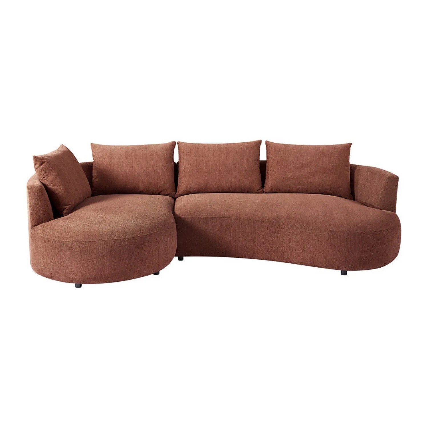 Vente-unique Sofa Ohne Schlafmöglichkeit Lousado Terracotta 285 cm
