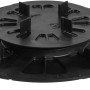 Schwarzer, justierbarer Terrassen Stellfuß/Plattenlager (27-40 mm) für Terrassendielen.