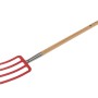 LUX Grabegabel mit 4 Zinken und Buchenholzstiel (85 cm) für Gartenarbeiten.