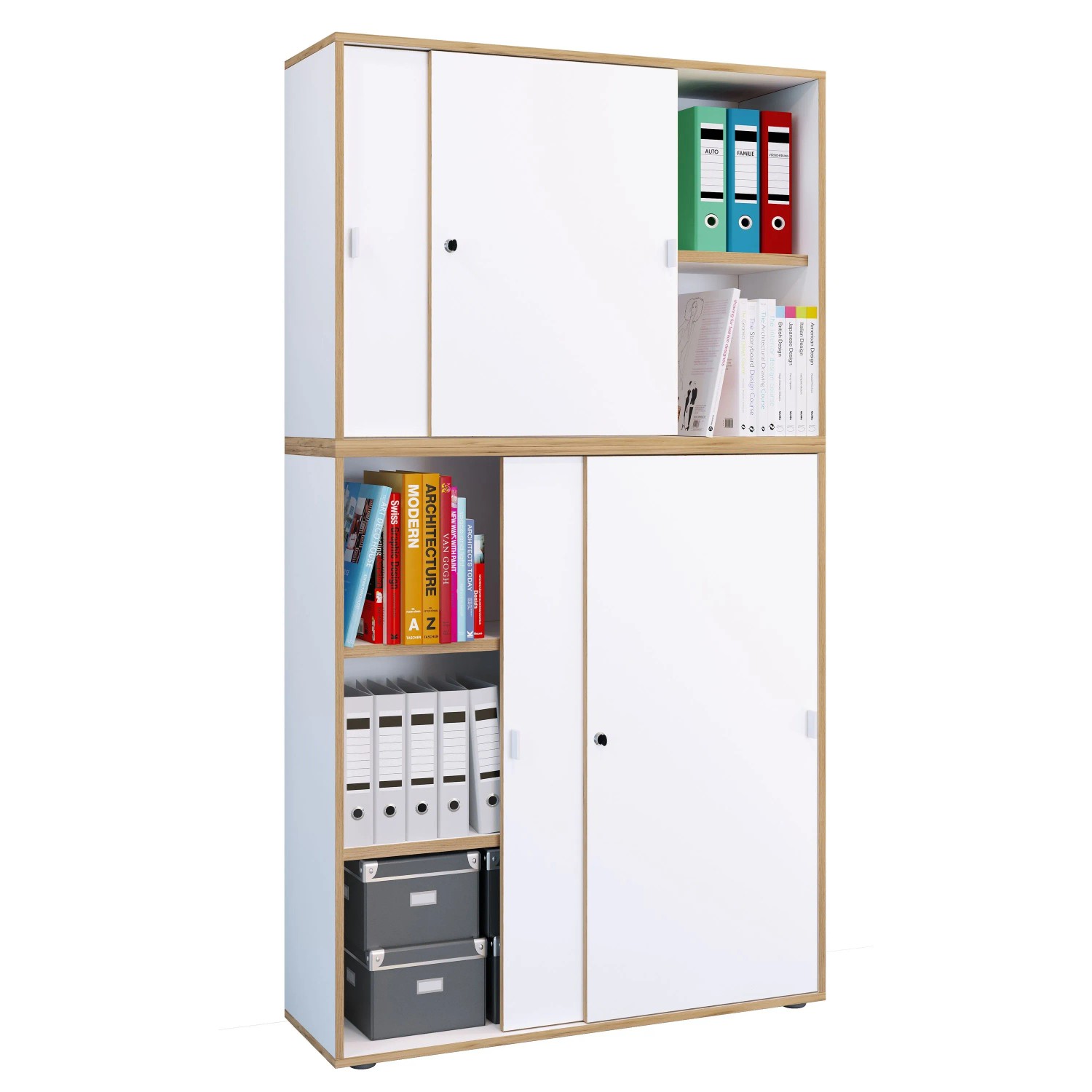 VCM Büroschrank Salia Weiß