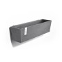 Ecopots Manhattan Wall L Hängetopf, grau, 55x15 cm. Wandmontierter Pflanztopf für Innen- und Außenbereiche.