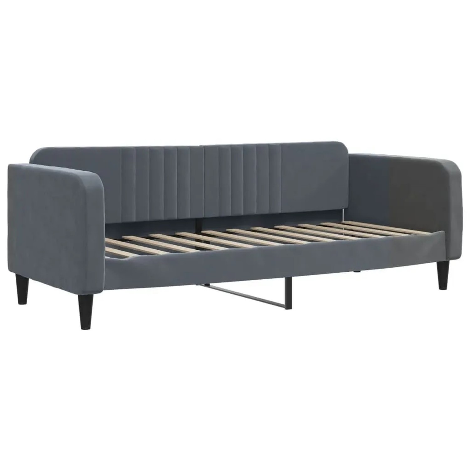 vidaXL Tagesbett Dunkelgrau 90x190 cm Samt 354100