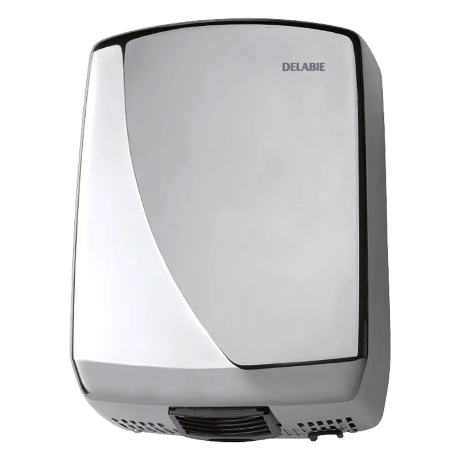 Delabie automatischer Händetrockner Edelstahl 1.4301 hochglanzpoliert.