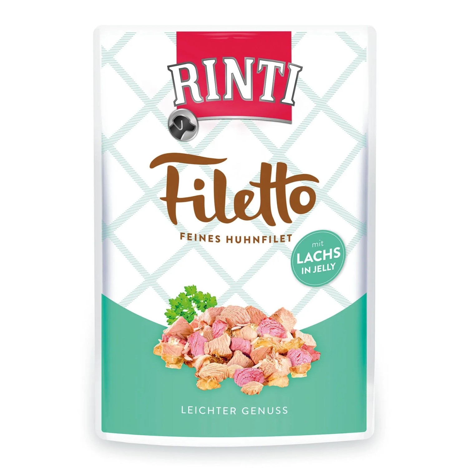 Rinti Hunde-Nassfutter Filetto Huhn mit Lachs in Jelly 100 g