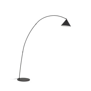 Lindby Stehlampe Bogenleuchte Triangolo 10041612 Modern in Schwarz aus Metall 1-flammig E27 Wohnzimmerleuchte