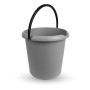 Anthrazitfarbener 5L ProHome Eimer mit Kunststoffbügel, ideal für Reinigung und Haushalt.