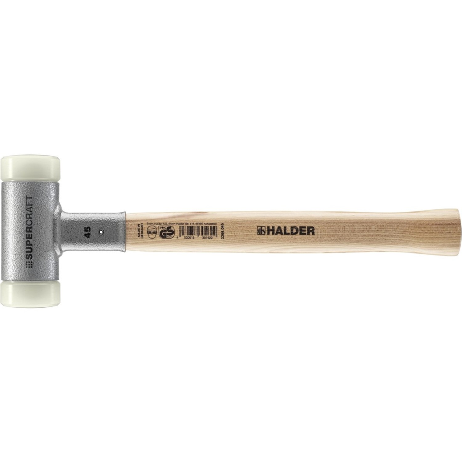 Halder Supercraft Schonhammer Ø 45 mm Rückschlagfrei mit StahlschRotfüllung günstig online kaufen