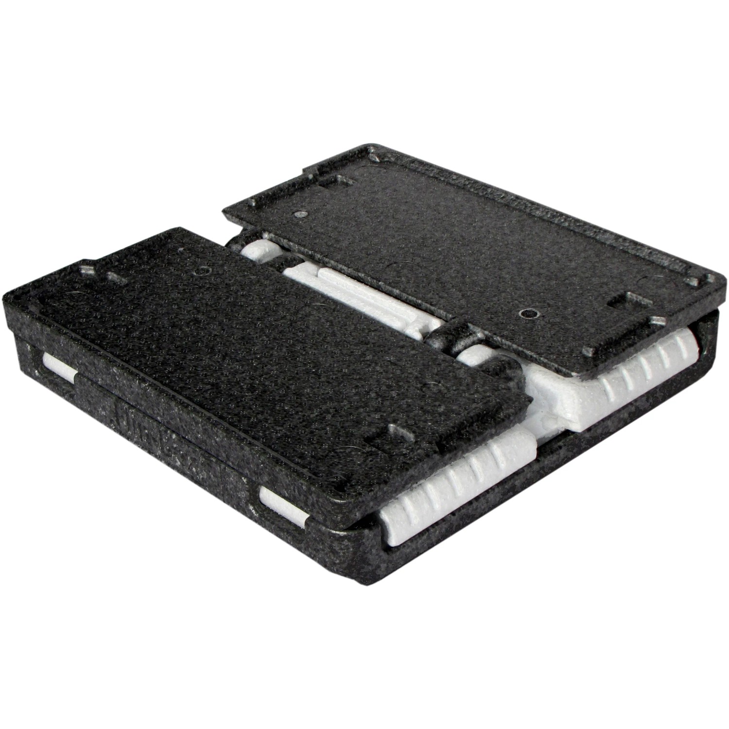 Zusammengeklappte, schwarze Flip-Box Classic Thermobox (23 l) aus der Kategorie Aufbewahrungsboxen.