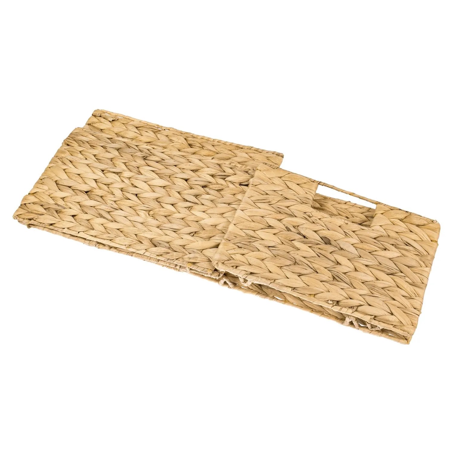 HMF 37242 Aufbewahrungskorb Faltbarer Korb Geflochten Wasserhyazinthe Seegras Größe M 32 x 23 x 20 cm 2er Set_6