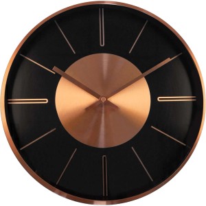 Moderne Wall-Art Wanduhr aus Aluminium, Ø 30 cm, in Kupferoptik.