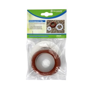 Floraworld Dichtungssatz, 3-teilig für Handschwengelpumpen. Set mit Leder-Kolbenmanschette, Gummi- und Nasenstechventildichtung.