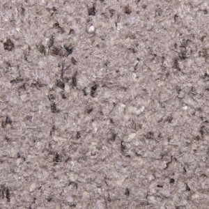 Terralith Baumwollputz BWP04: Graubraune, faserige Textur mit dunklen Sprenkeln. Dekorativer Effektputz für Wände.