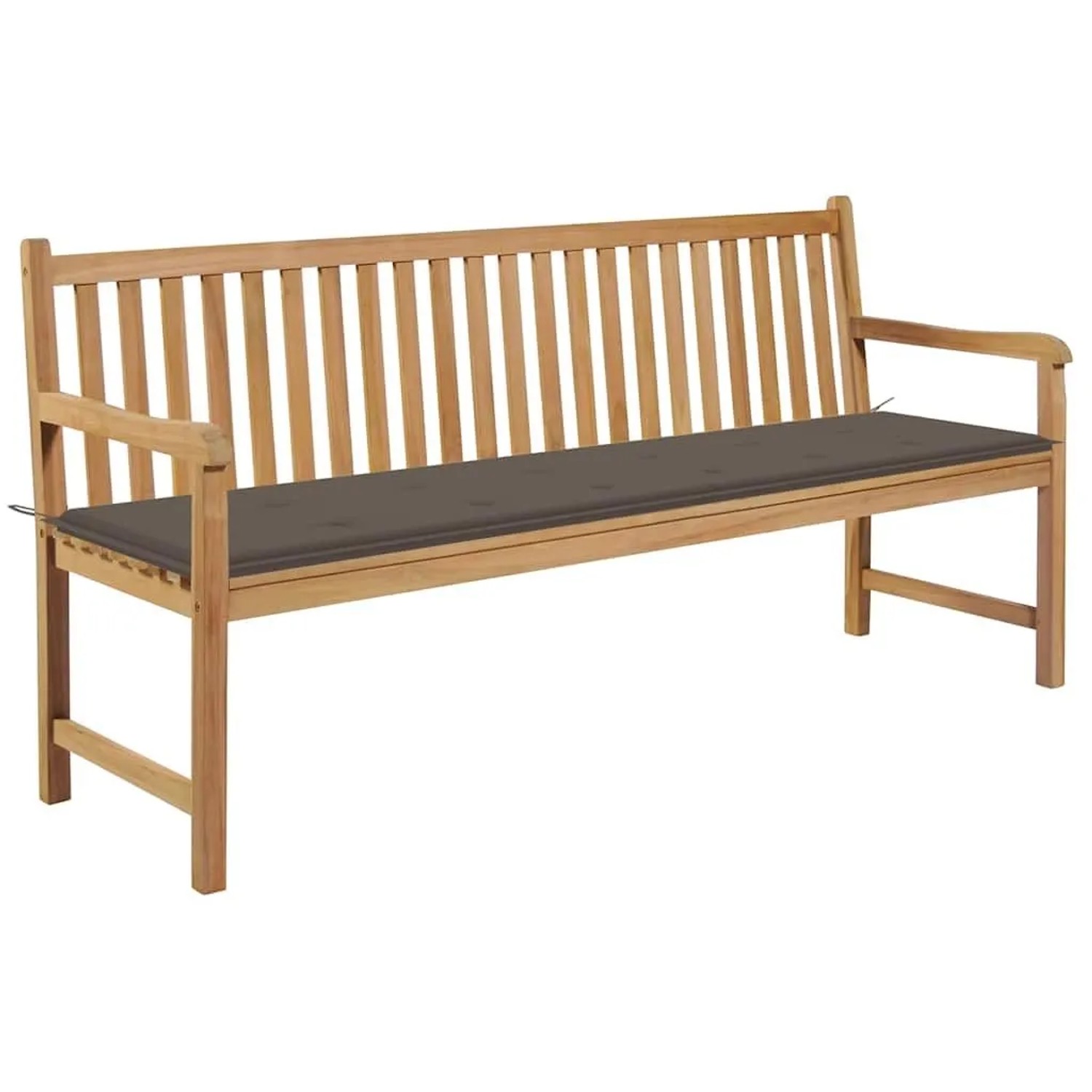 vidaXL Gartenbank mit Taupe Auflage 175 cm Massivholz Teak 3062792 günstig online kaufen