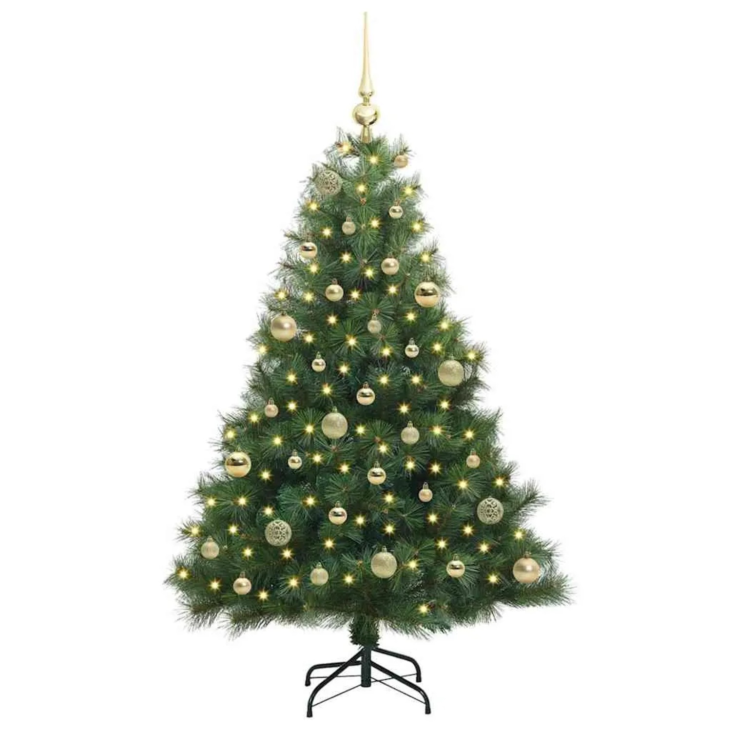 vidaXL Künstlicher Weihnachtsbaum mit 150 LEDs Grün 150 cm PE und PVC 3397774