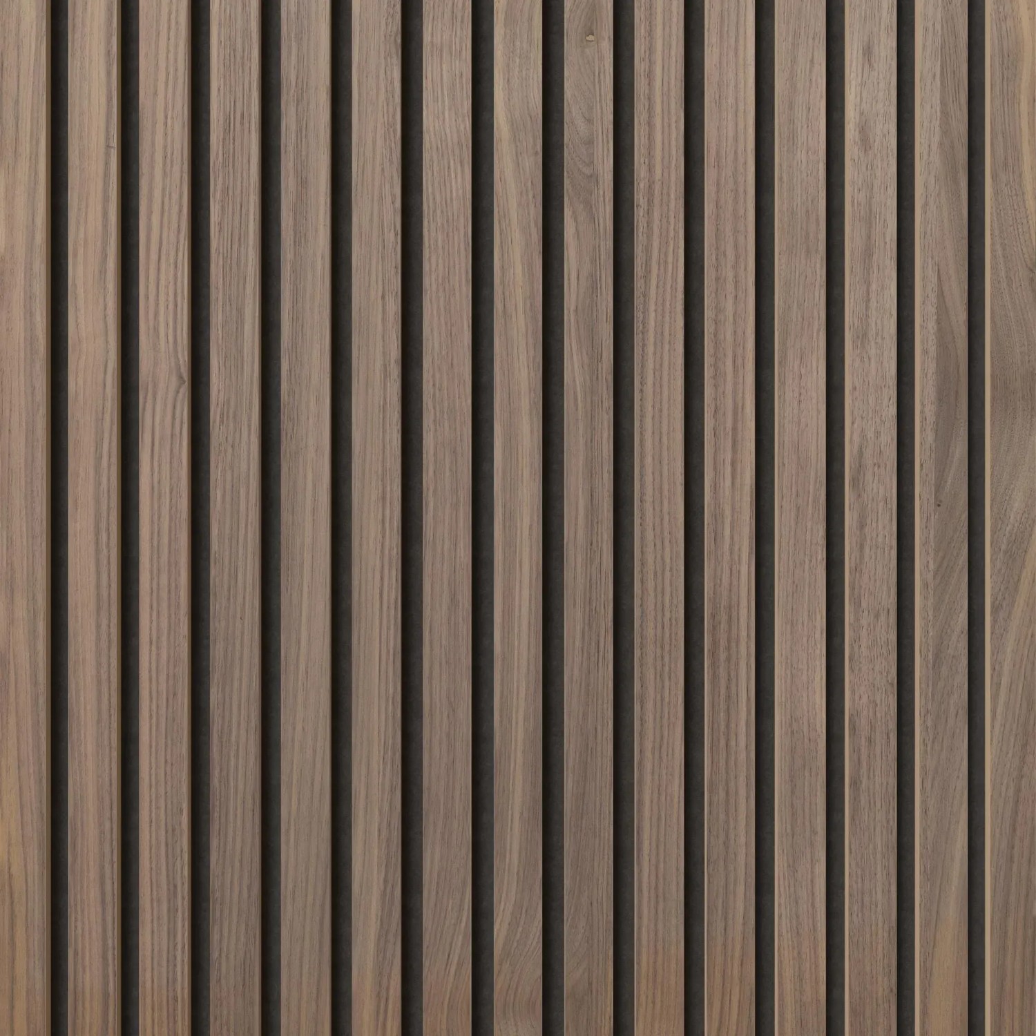 Akustikpaneel Wandverkleidung Walnuss, MDF mit schwarzem Akustikfilz, 60 cm (2 Stk.)
