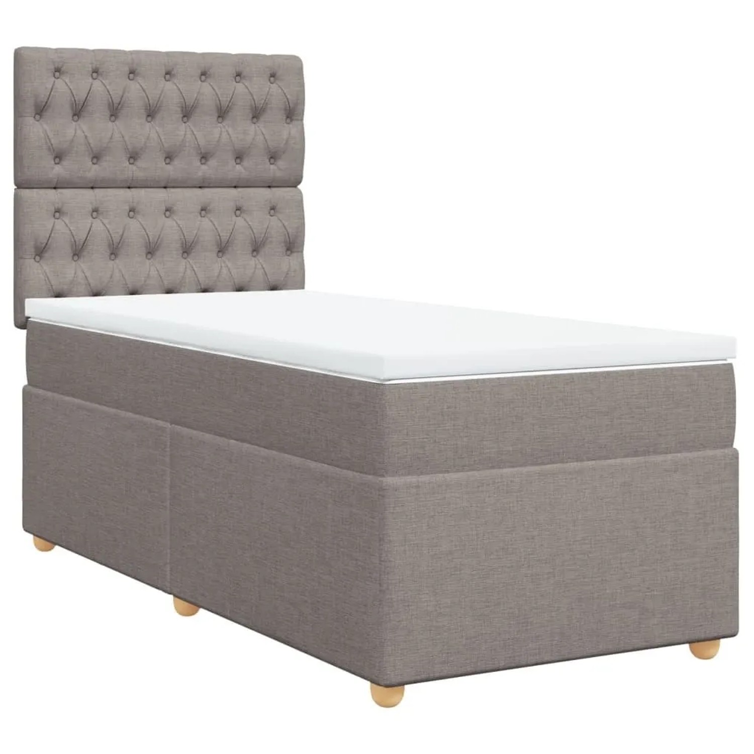vidaXL Boxspringbett mit Matratze Taupe 80x200 cm Stoff 3293418 günstig online kaufen