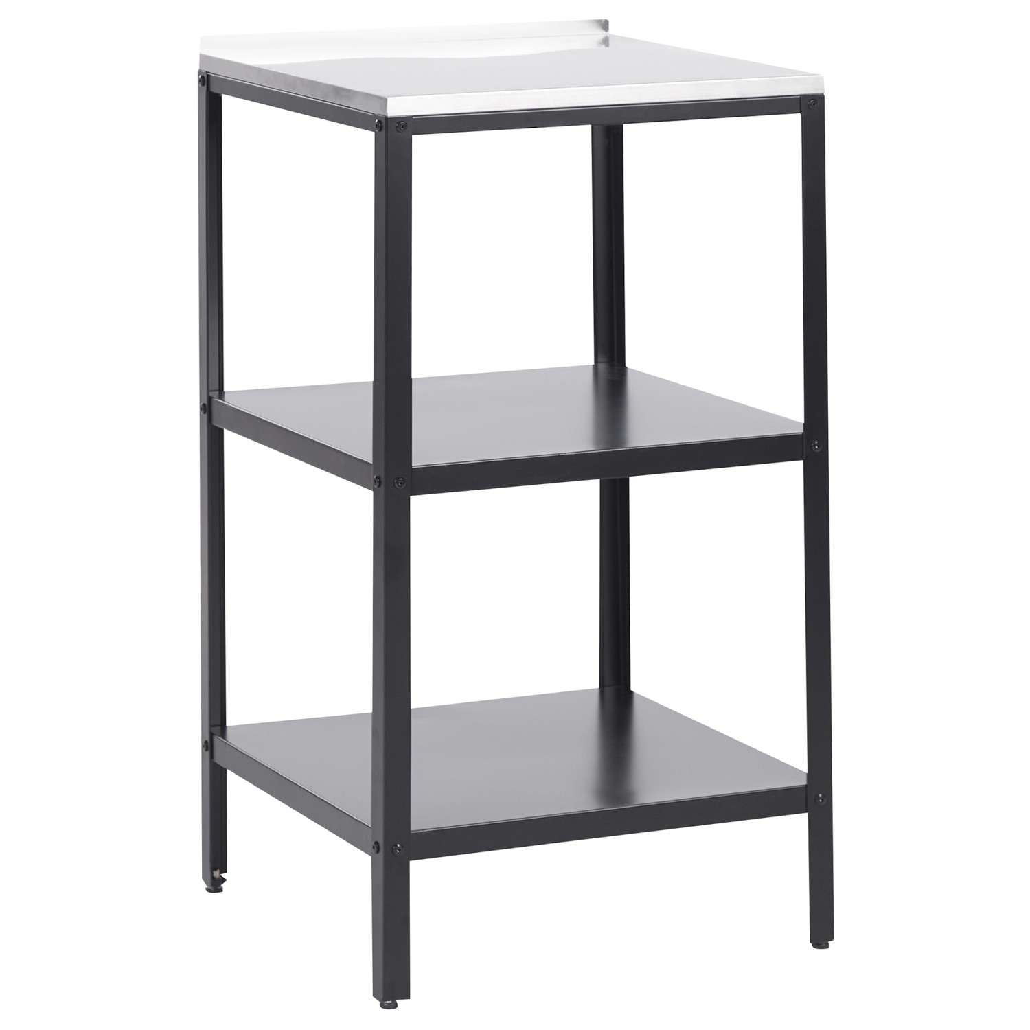 Beliani Gartenküche VILAMA Schwarz Silber 50x50x90