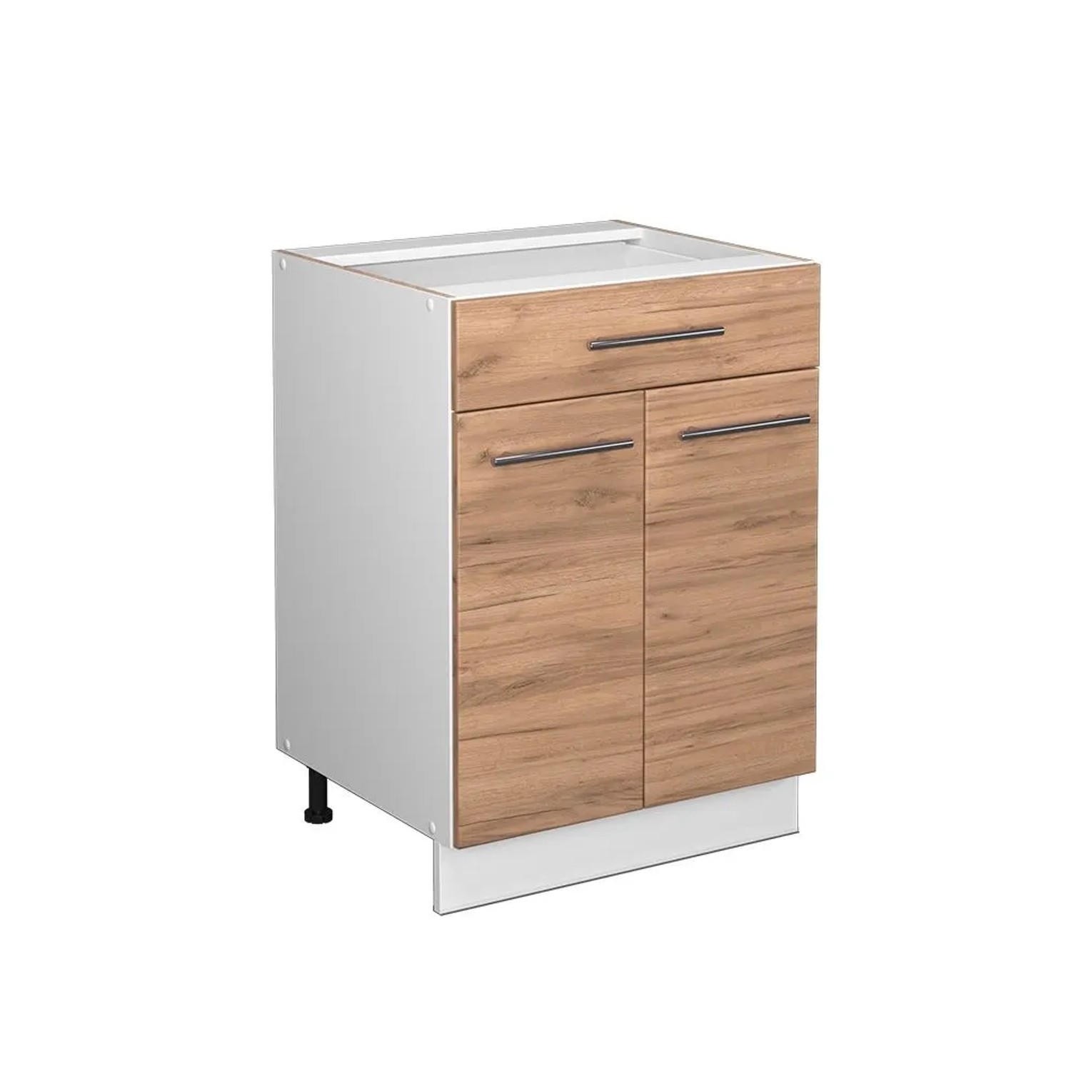 Vicco Küchenunterschrank Fame-Line Goldkraft Eiche Weiß 60 cm mit Schublade ohne Arbeitsplatte