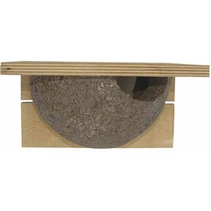 Grauer CJ Wildlife Nistkasten aus Holzbeton für Einzelnester, 20x16x11 cm.