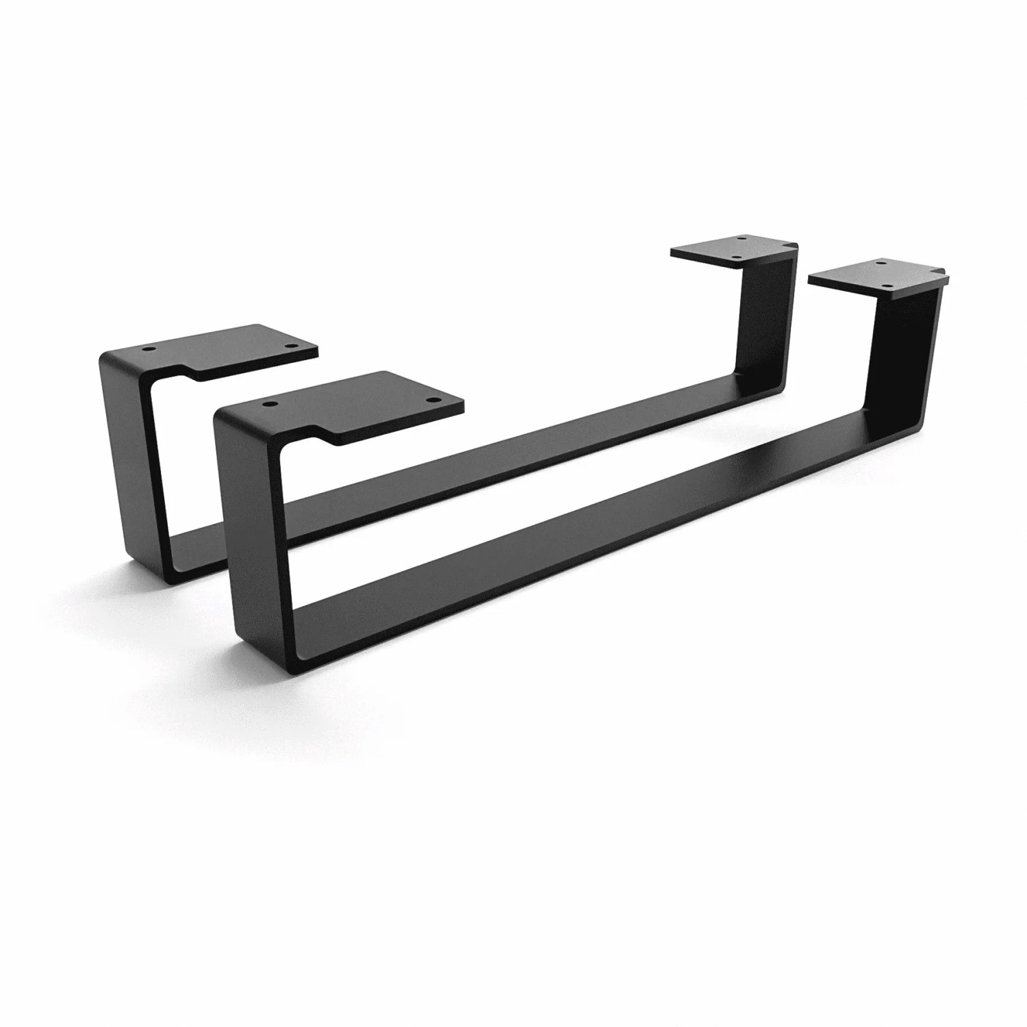 HEVVA Möbelbein LUXEMBURG 10 cm Hoch 45 cm Tief 1 Fuß Schwarz