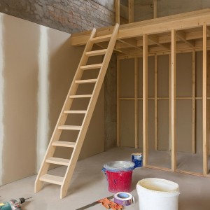 Treppen Intercon Bautreppe Raumspartreppe Fichte Massiv Stabile Holzleiter Bzw. Holztreppe Mit 10 cm Tiefen Stufen Bis Max. 275 cm Höhe