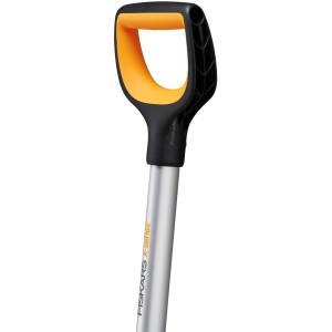 Detailansicht: Fiskars Schneeräumer Telescopic X-series mit D-Griff und Teleskopstiel.