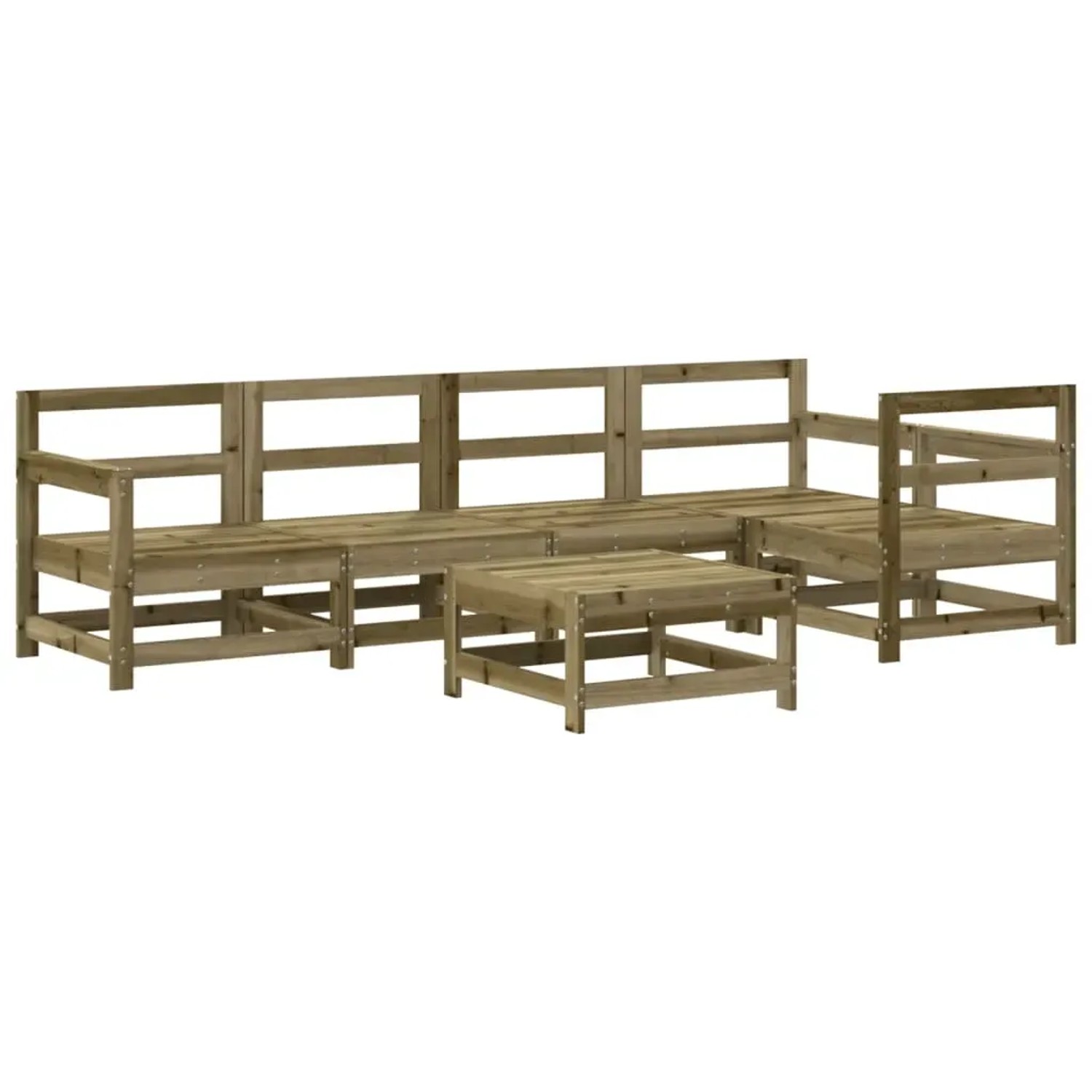 vidaXL 6-Tlg Garten-Lounge-Set Imprägniertes Kiefernholz 3186472