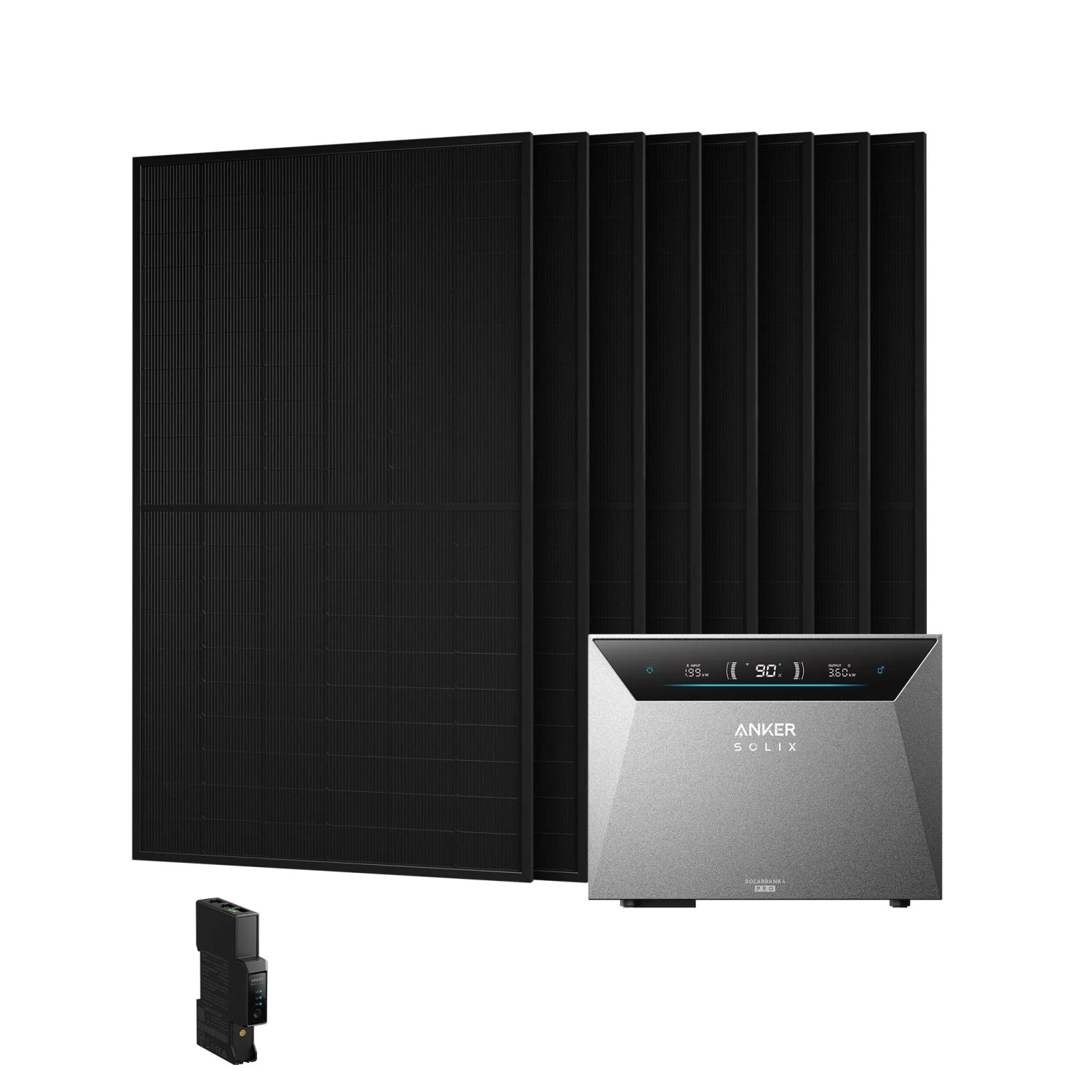 Anker SOLIX Balkonkraftwerk Speicher-Set 3.840 Wp Mit Solarbank 4 E5000 Pro Und 8 BC Modulen