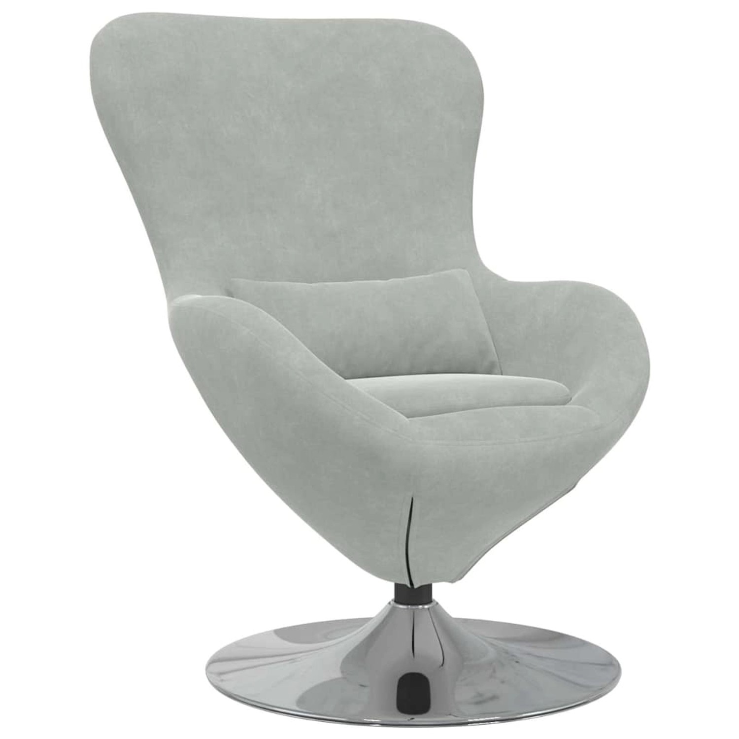 vidaXL Eiersessel Hellgrau 63 x 73 x 90 cm Samt 42002724 günstig online kaufen