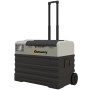 Outsunny Kompressor Kühlbox, schwarz-grau, mit Rollen und Teleskopgriff für Auto & Camping.