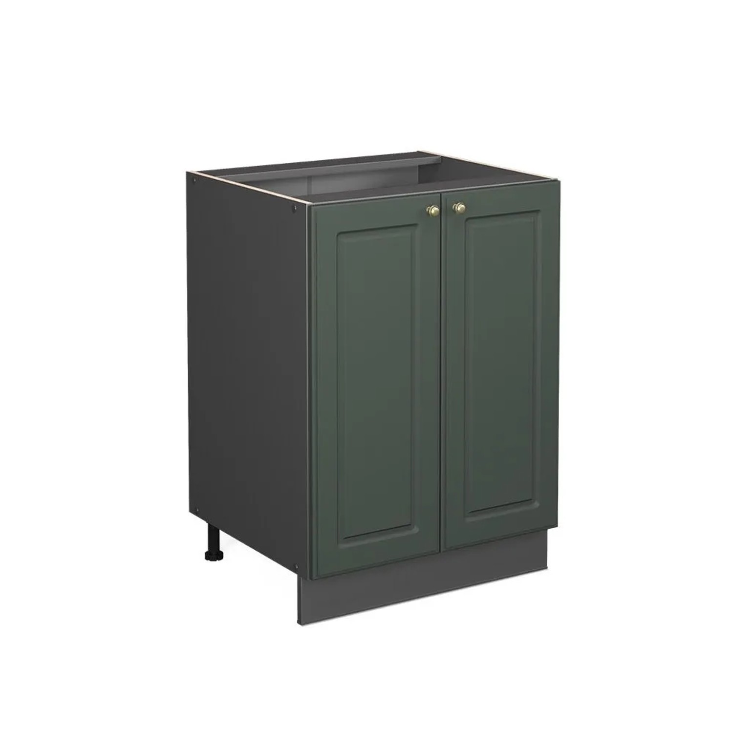Vicco Küchenunterschrank Fame-Line Grün-Gold Landhaus Anthrazit 60 cm ohne Arbeitsplatte