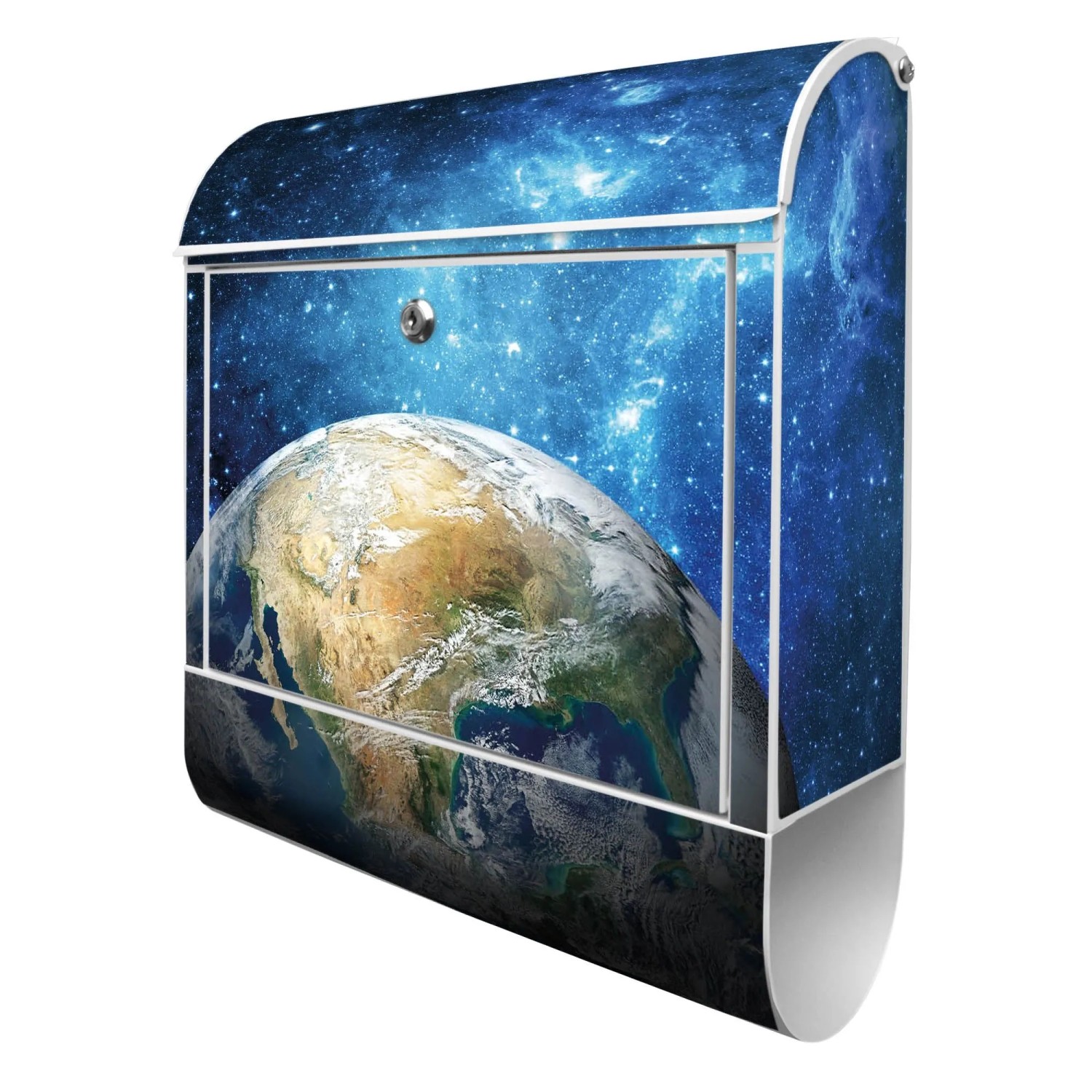 Banjado Design Briefkasten Weiß Pulverbeschichtet 39x47x14cm 2 Schlüssel Mi günstig online kaufen