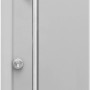 Graue ThermoSpace Prime Palermo Haustür (100x210 cm) mit Edelstahlgriff und Schloss.