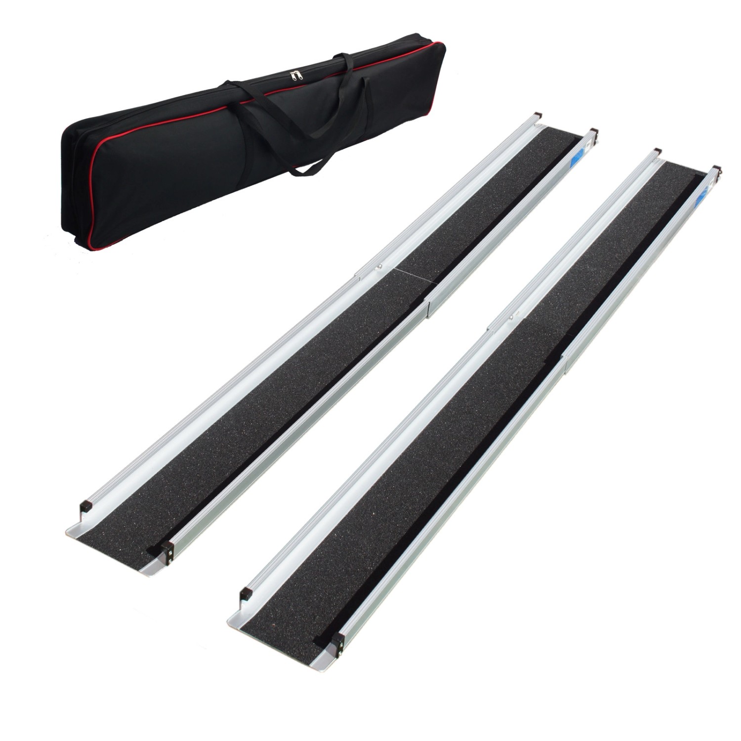 TRUTZHOLM 2 x Teleskoprampe 105-183cm Traglast 272 Alu Grau Schwarz Beschichtet Mit Tasche