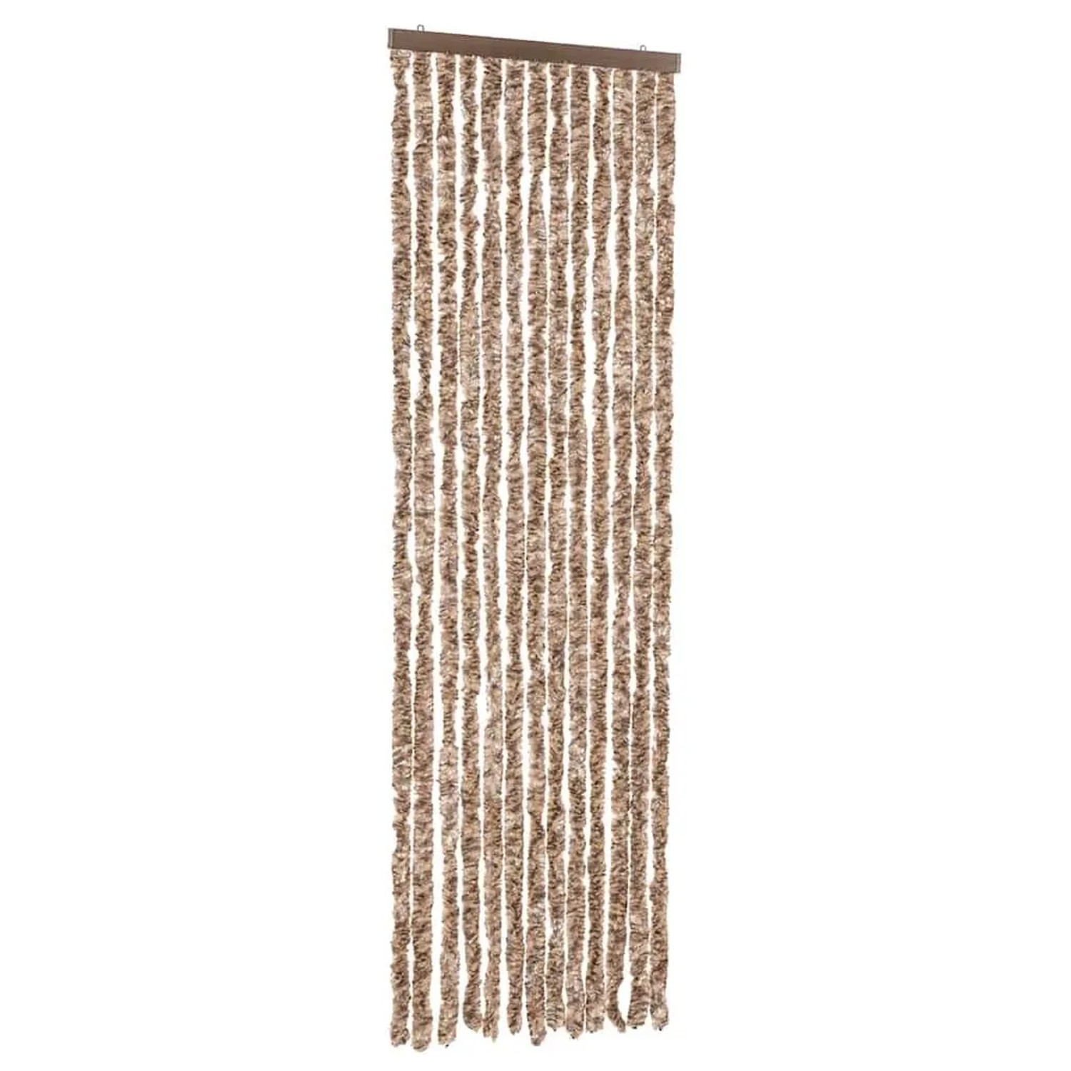 vidaXL Fliegenvorhang Beige und Dunkelbraun 56x200 cm Chenille 377319