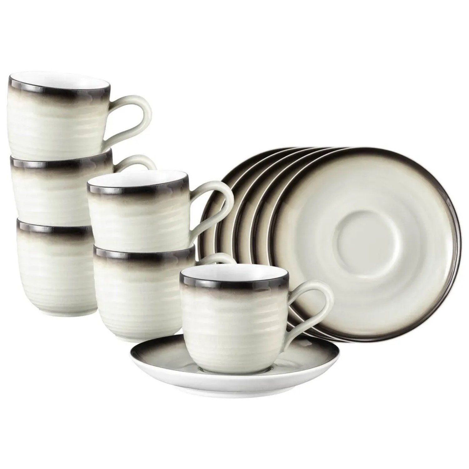 Seltmann Weiden Terra Espressotassen mit Untertassen 6er Set Corso