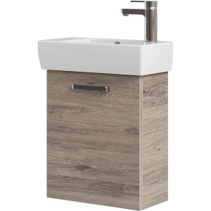 Pelipal Waschbeckenunterschrank Quickset 313, Sanremo Eiche, 45 cm breit.